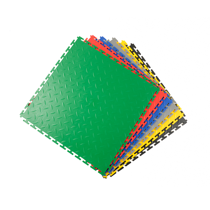 PVC Garage Interlocking Flooring- Willow Leaf Pattern