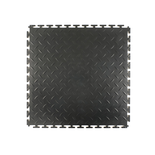 PVC Garage Interlocking Flooring- Willow Leaf Pattern