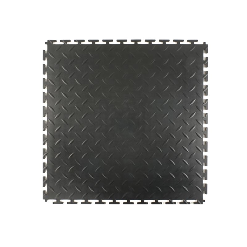 PVC Garage Interlocking Flooring- Willow Leaf Pattern