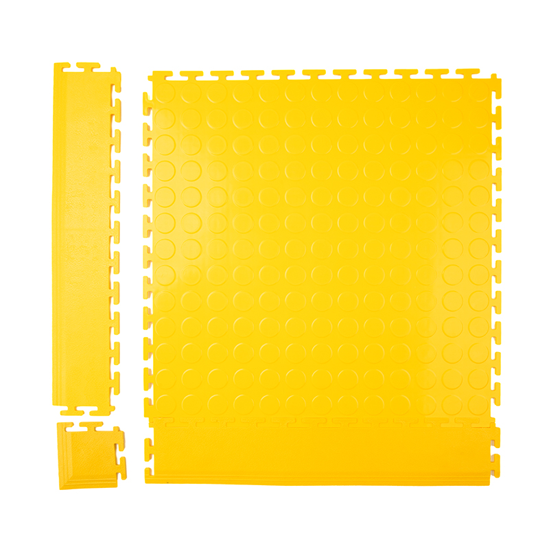 PVC Garage Interlocking Flooring- Round Coin Pattern