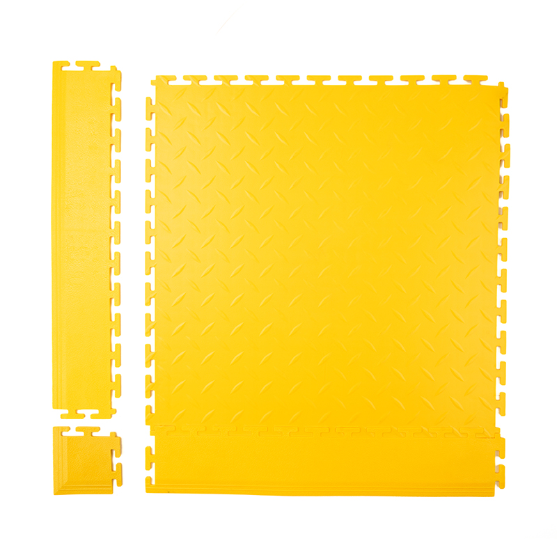 PVC Garage Interlocking Flooring- Willow Leaf Pattern